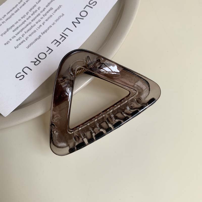 Vintage Acetate Triangle Hair Claw Clip For Women Elegant Sweet Hollow Geometric Shark Clips Half Hair Tie Clip Hair Accessories