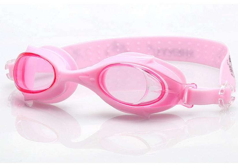 Qing Kids  Silicone Cartoon Swimming Goggles with Case розовый