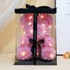 Preserved Rose Flower Bear for Teacher's Day, Christmas, Valentine's, Birthday - Real Flower Gift