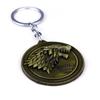 Serie TV Lupo Stark Trono portachiavi Inverno Sta Arrivando Collana con Ciondolo Vintage Logo 3D Famiglia Stark Gioielli Souvenir Regalo