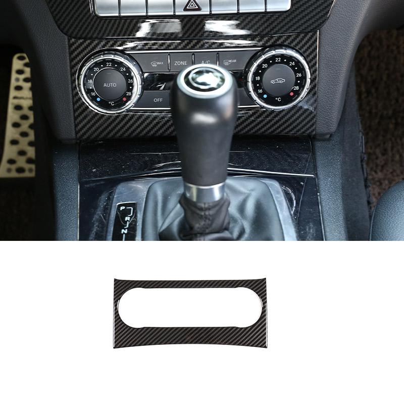 Pine Wood Grain Interior Air Conditioning Switch Panel Frame Stickers For Mercedes Benz C Class W204 2011-2014 Accessories