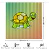 Kids Cartoon Turtle Shower Curtain Cute Children'S Bathroom Decor Waterproof Fabric Available In Multiple Sizes For Home Bathing