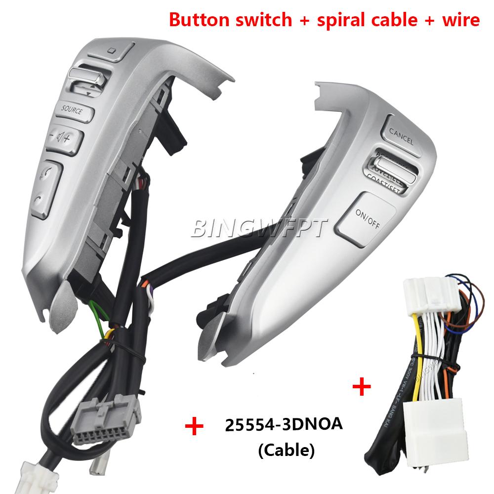 STEERING WHEEL CRUISE CONTROL BLUETOOTH SWITCH WITH CABLE for NISSAN TIIDA SENTRA SUNNY Livina ALMERA CUBE VERSA NOTE 13-15