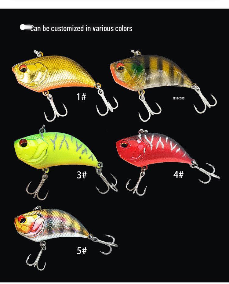 VIB Rattling Vibration Lure: Special Hard Bait for Aspius & Sea Bass, Black Pit All-Rounder