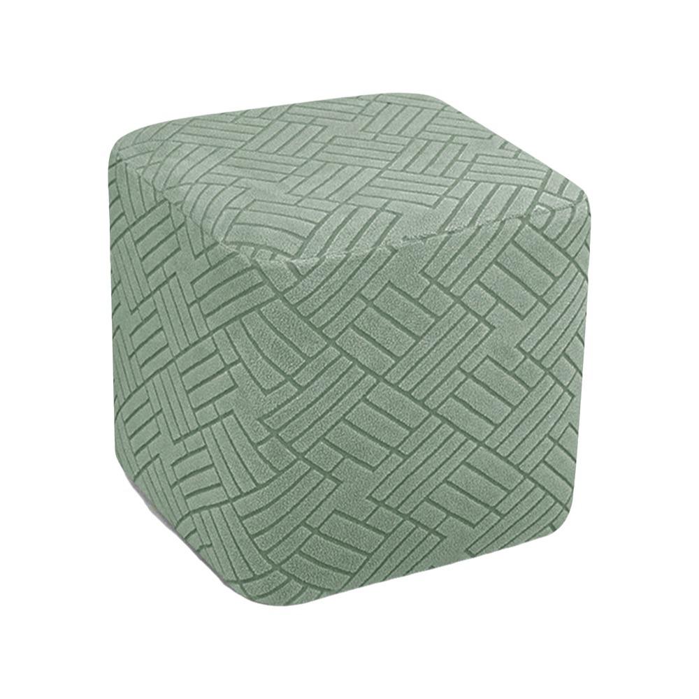 Full Coverage Ottoman Covers Geometric Jacquard Furniture Slipcovers Sofa Footstool