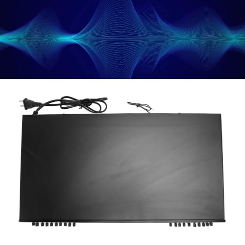 20-bånds equalizer, stereo grafisk EQ med digitalt display, innebygd BT, diskant-, mellomtone- og bassjustering, støtter BT og USB