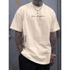 Summer Daily Casual Men's Short-sleeved Top Outdoor Sports Men's T-shirt Street Fashion T-shirt 3D Letter Print Men's Top