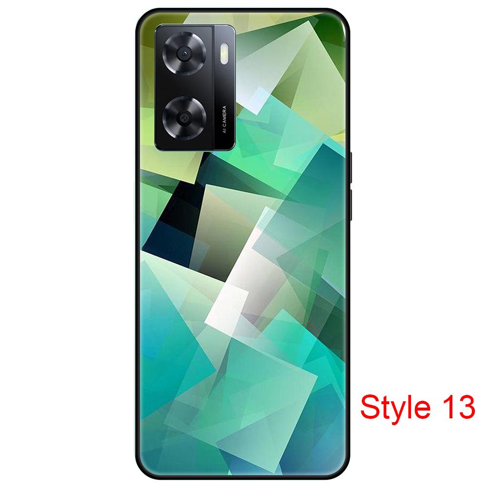 Black Case for Oppo A57 4G OppoA57 PFTM20 Cute Cartoon bumper Soft Silicon 6.56inch shockproof Full protection Cover