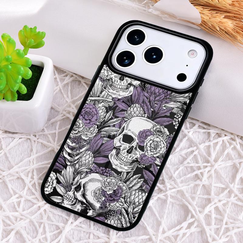 Vintage-Schädel Stoßfeste Handyhülle für iPhone 17 Air 16e 15 11 12 14 13 Pro Max Hülle Coque