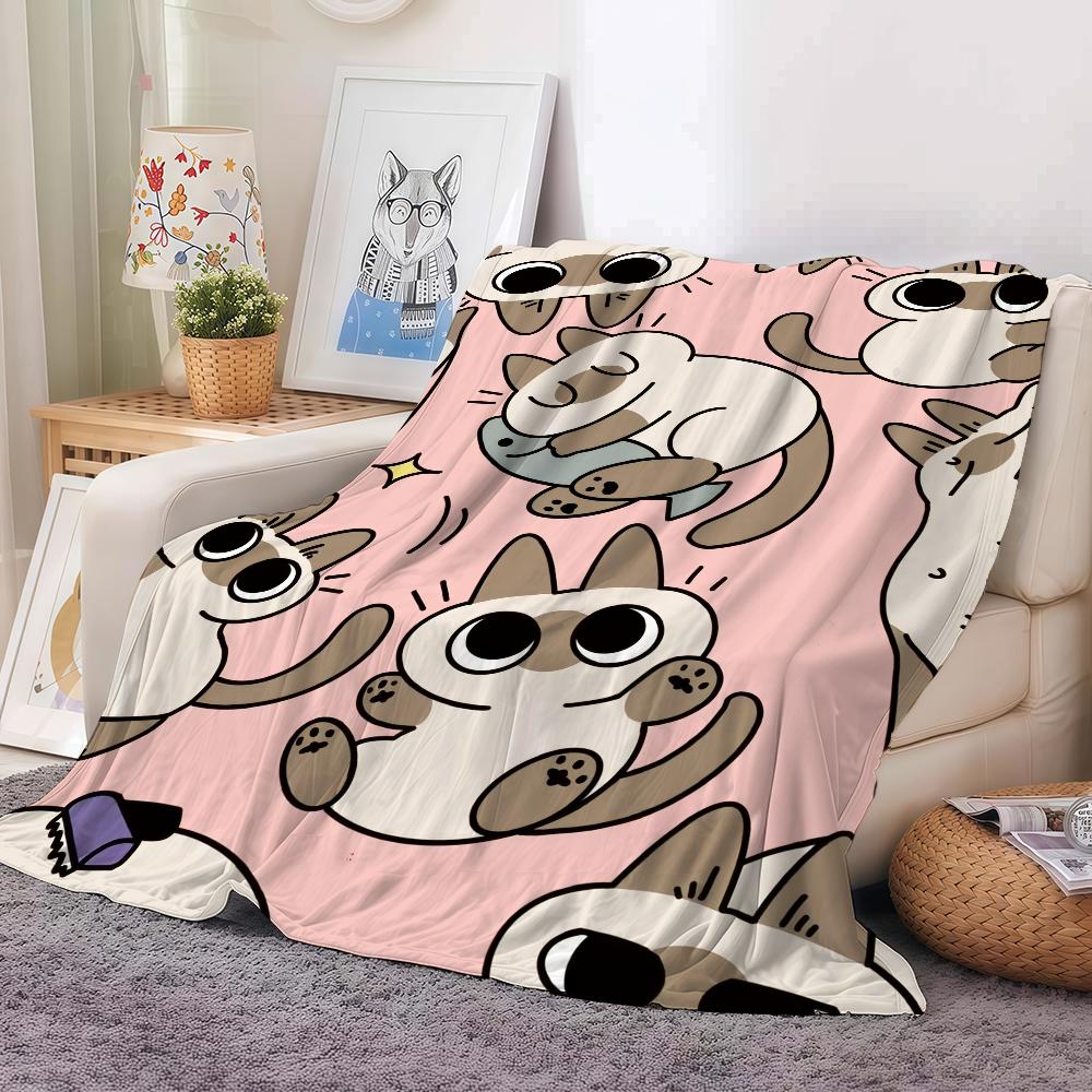 Cartoon Cute Nobeko xiaodouni Blanket Soft and Skin Friendly For Couch Bed Napping Bedspread All Seasons Comforter
