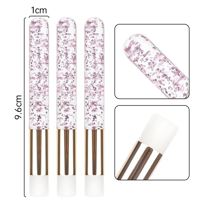 Wholesale  Crystal Eyelash Cleaning Brushes For Eyelash Extensions Nose Blackhead Cleansing Brushes Lash Comb Makeup Tools