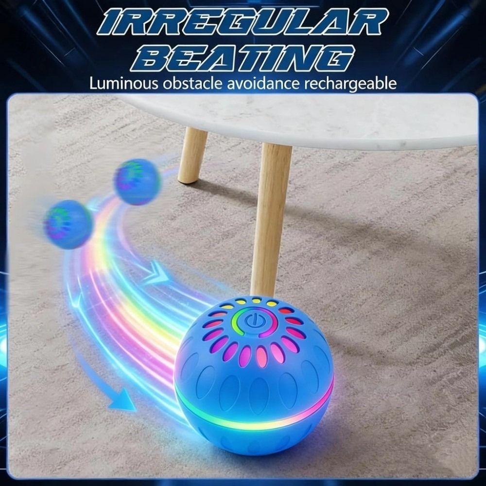 Luminous Interactive Rolling Ball Rechargeable Auto Moving Dog Toy Automatic  Dog Toy Ball  Dog