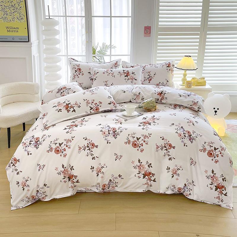 Solstice Home Textile Cyan Cute Cat Kitty Duvet Cover Pillow Case Bed Sheet Boy Kid Teen Girl Bedding Covers Set King Queen Twin