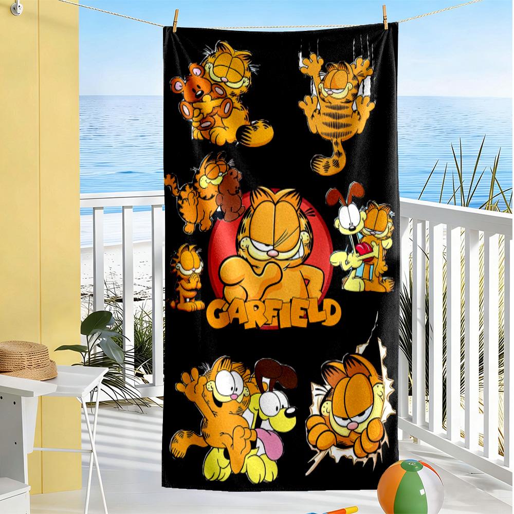 Garfield Beach Towel Soft Durable Quick-Dry Comfortable Lightweight Suitable for Swimming, Gym, Camping, Yoga Vacation