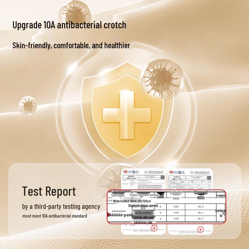 MiiOW Women's High-Waist Antibacterial Cotton Briefs