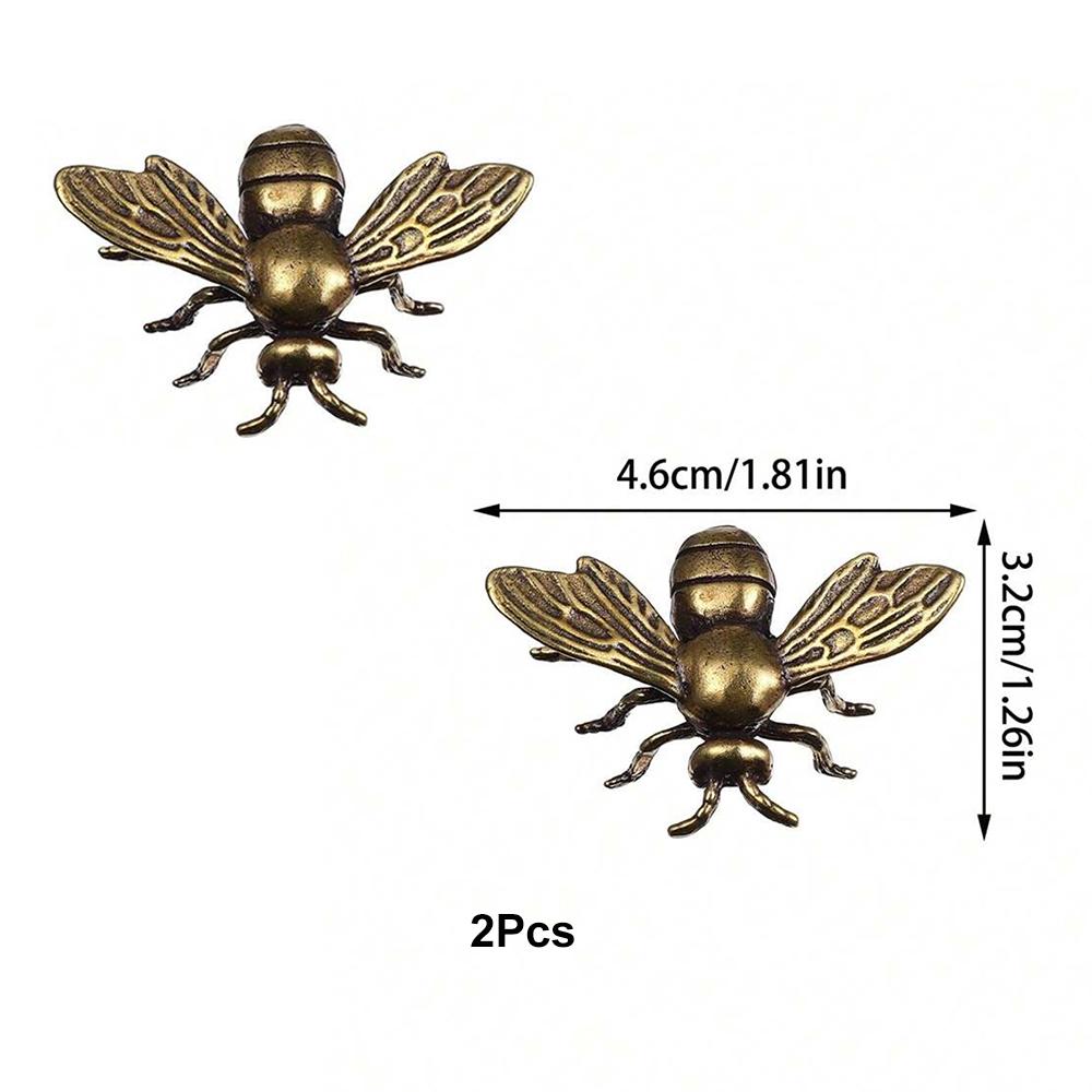 Bee Mantis Pig Ornaments Tea Pet Insect Honeybee Vintage Brass Crafts Figurine Sculpture Home Office Desktop Decor