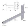 Tatekana Shelf Apartment Stud Inlay Reinforced Metal Square Professional Interior Made In Japan Bracket, Bracket, Fitting, Pipe, 19x19mm, Steel, Gray,