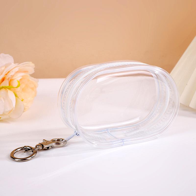 1Pc PVC Transparent Storage Bag Cute Jewelry Wallet Doll Display Out Bag Thickened Keychain Storage Box