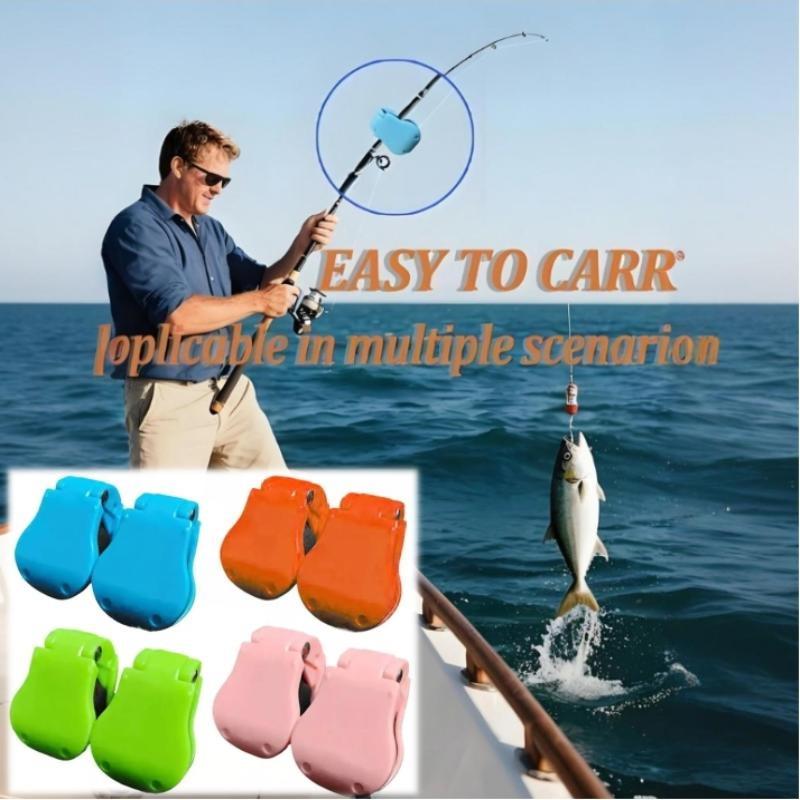 1/2/4Pcs Multifunctional Fishing Rod Holder Fixer Clip Straps Portable Beach Fishing Pole Holder Compact Design Fishing Tools