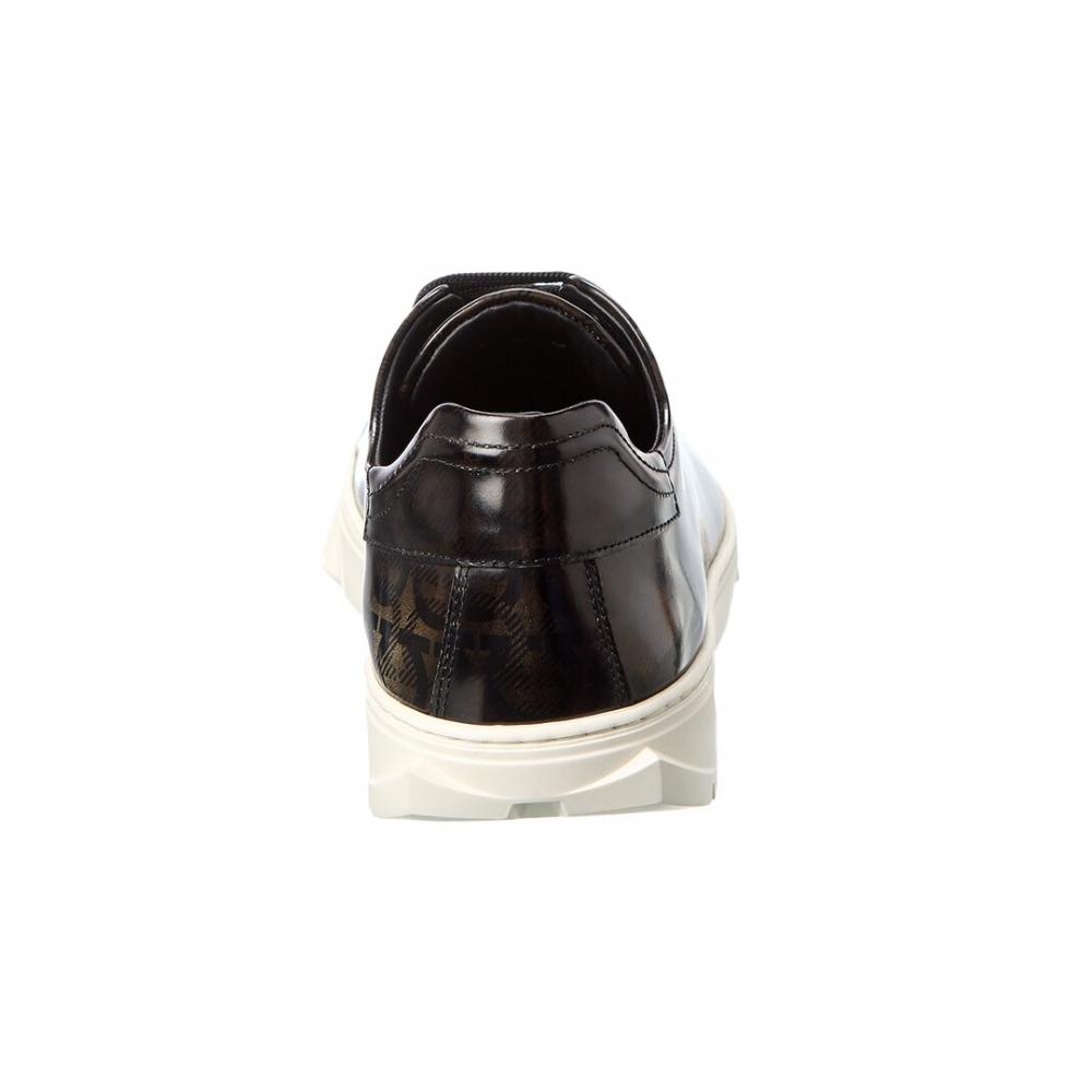 Salvatore Ferragamo Ferragamo Cube Leather Sneaker Grey