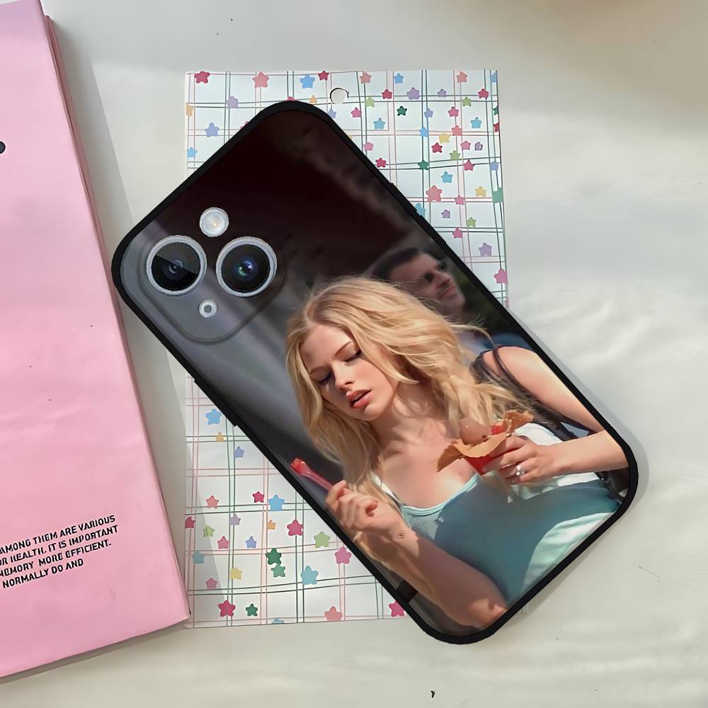 

A-Avril R-Ramosana L-Lavigne Phone Case For IPhone 1716 15 14 13 Pro Max 11 12 Mini X Xs XR Black Silicone Cover iphone15ProMax