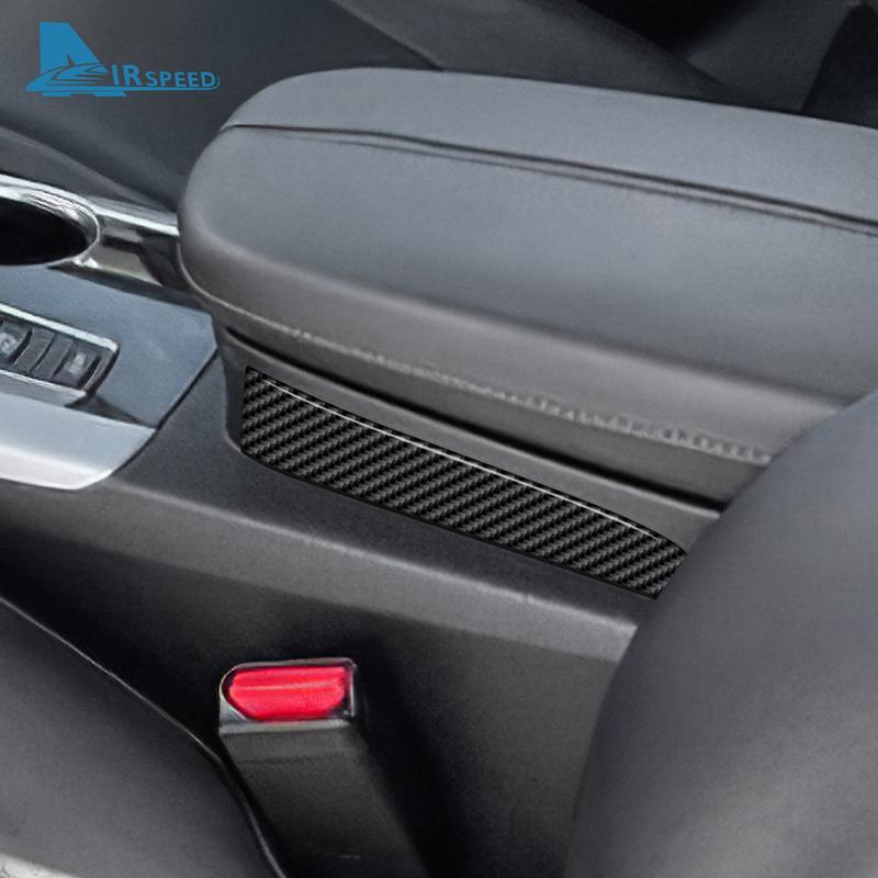 Real Soft Carbon Fiber Sticker For Acura TLX 2015 2016 2017 2018 2019 2020 LHD RHD Car Side of Central Control Armrest Box Trim.