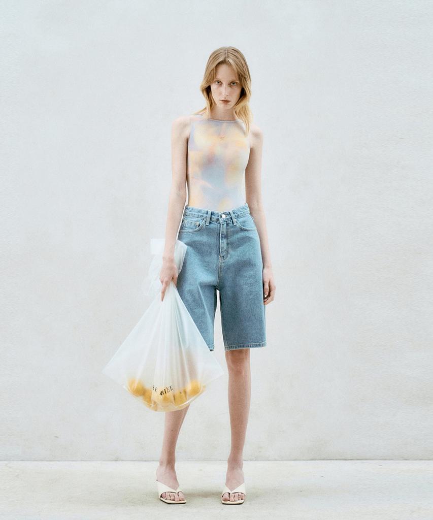 RE RHEE Bermuda Shorts Washed Blue