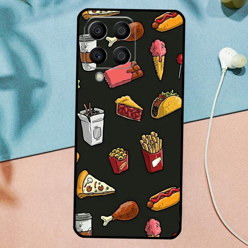 Pizza Sushi Food Donuts For Samsung Galaxy M31 M11 M23 M12 M13 M14 M15 M35 M55 M34 M54 M33 M53 M32 M52 M06 M16 Case