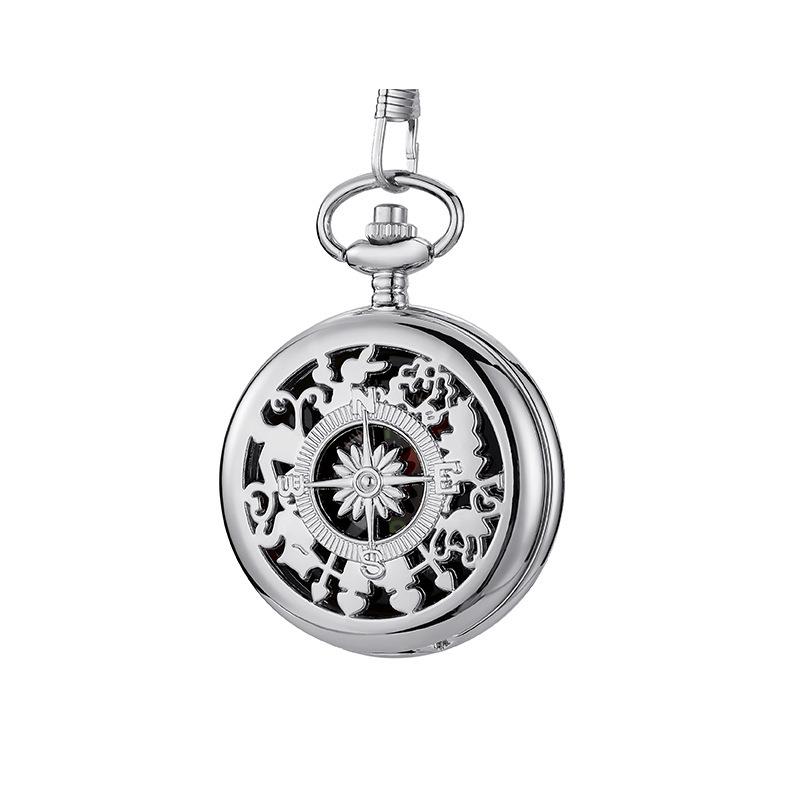 2021 Compass Pocket Watch with Flip Cover for Outdoor Exploration and Mountaineering
