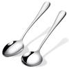 Stainless Steel Spoon Household Eating Spoon Spoon Long Handle Dessert Round Spoon Thickened Pointed Spoon Hotel Western Tableware