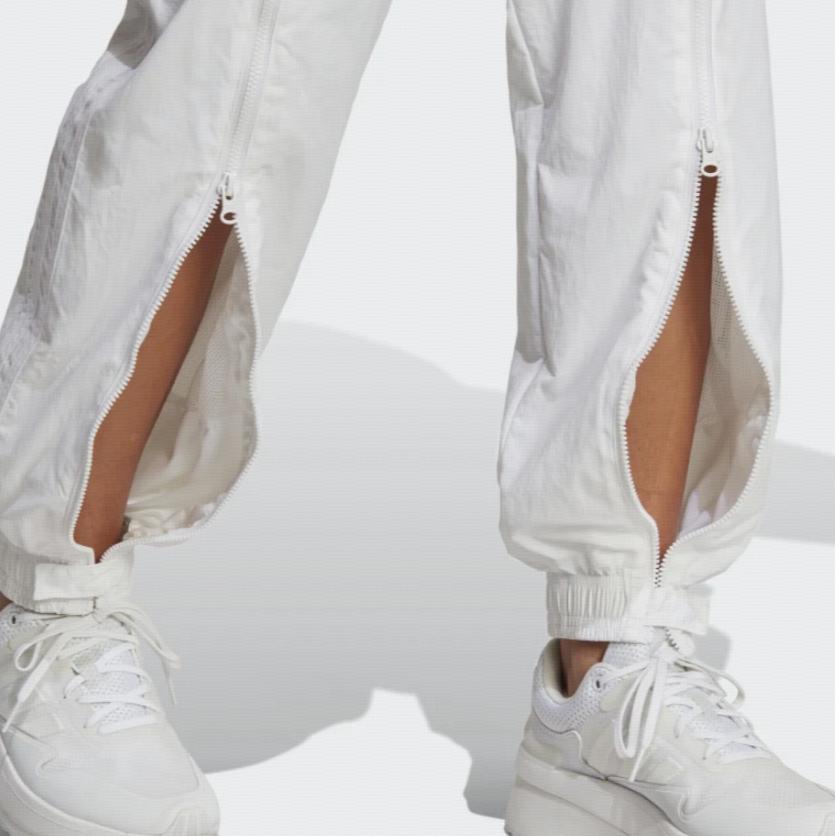Adidas Dance Woven Versatile Cargo Pants With Solid Logo Elastic Waistband Cuffed Sports Pants Women Pants White IC6657