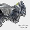 Women's Korean Checkered Wide Brim Fisherman Hat with Butterfly Tie for Summer Sun Protection