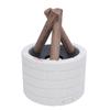 White Bonfire Shaped Diffuser Touch Control Campfire Diffuser Humidifier Home Decor 250ML