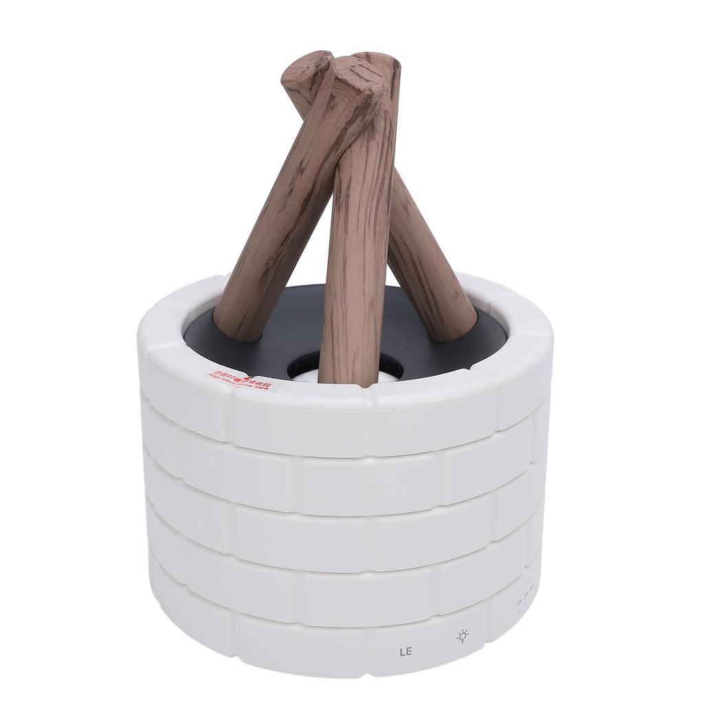 White Bonfire Shaped Diffuser Touch Control Campfire Diffuser Humidifier Home Decor 250ML