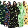 Winter Warm Fleece Hooded Women's Blanket Sleeves Fleece Warm Hooded Sweater Sweater Women's Hooded Robe Pajamas Sleepwear Robe