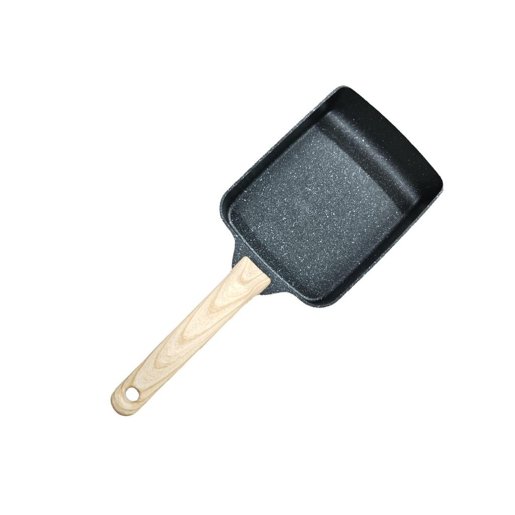 Nepřilnavá pánev na tamagoyaki z maifanového kamene: Nepřilnavá, bez kouře, multifunkční pánev na snídani v japonském stylu a smažená vejce