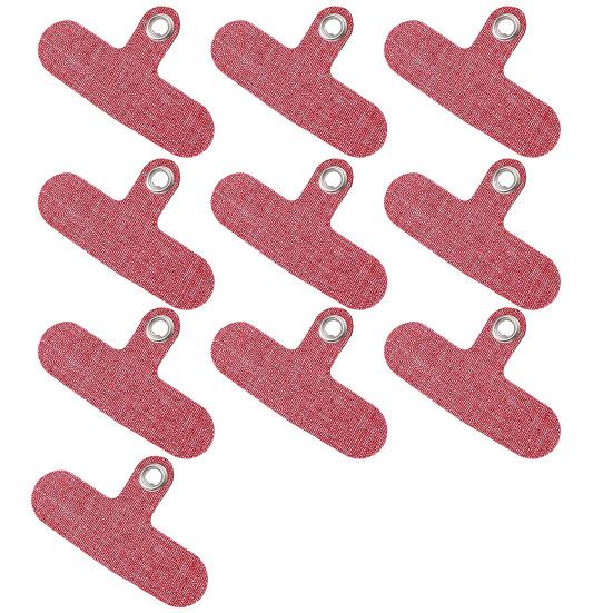 

10 шт., вкладки для привязи телефона, зажим, устойчивый к разрыву, легкая и мягкая установка, универсальный ремешок, пластиковый телефон красный