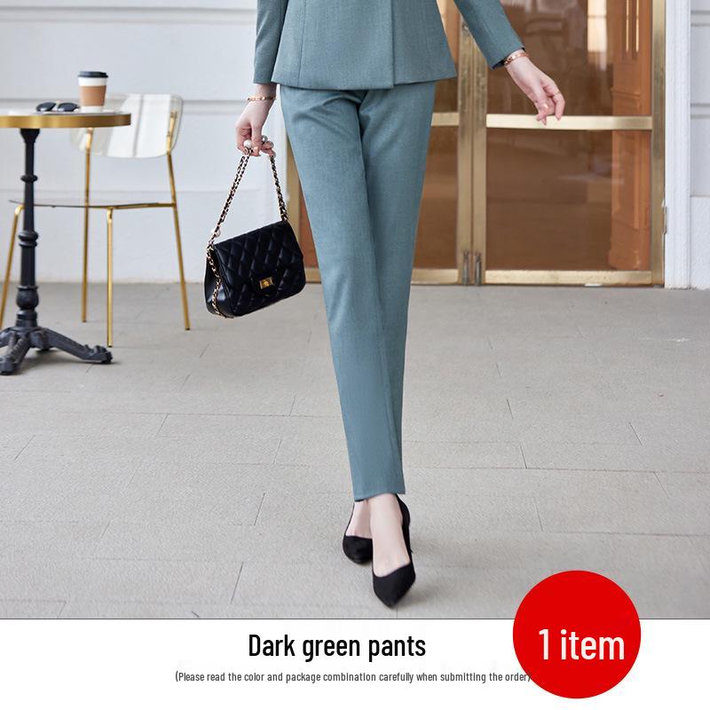 2023 High-End Women's Autumn Pant Suit: Elegant Formal Blazer Set for Professional Wear