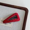 Traditional Korean Style Metallic Dotted Pattern Triangular Hair Accessories for Women Girls Barrettes