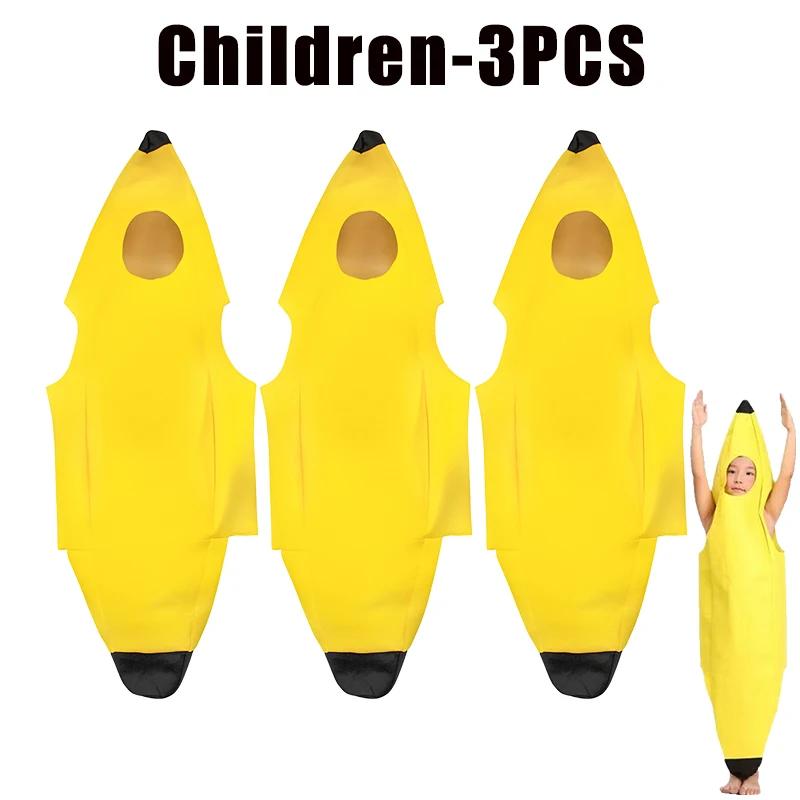 Grappig Banaan Halloween Kostuum Voor Kinderen Volwassenen Theatervoorstelling Carnavalsfeest Outfit Podiumoptreden Verkleedkostuum Komedie yellow