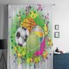 Sport Balls Pattern Sheer Curtains For Living Room Modern Fashion Valance Curtains For Kitchen Tulle Curtains