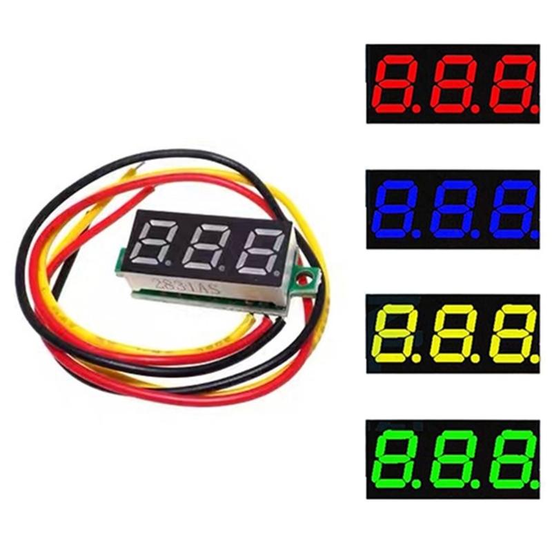 Compact 0.36 Inch Voltages Meter with Three Wire Designs Voltages Monitors for Accurate Measurements In Various Devices