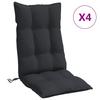 Hochlehner Seat Cushions 4 Pcs Black Oxford Fabric