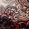 Elegant Embossed Floral Zipper Wallet for Women – Vintage Clutch with Gold Accent