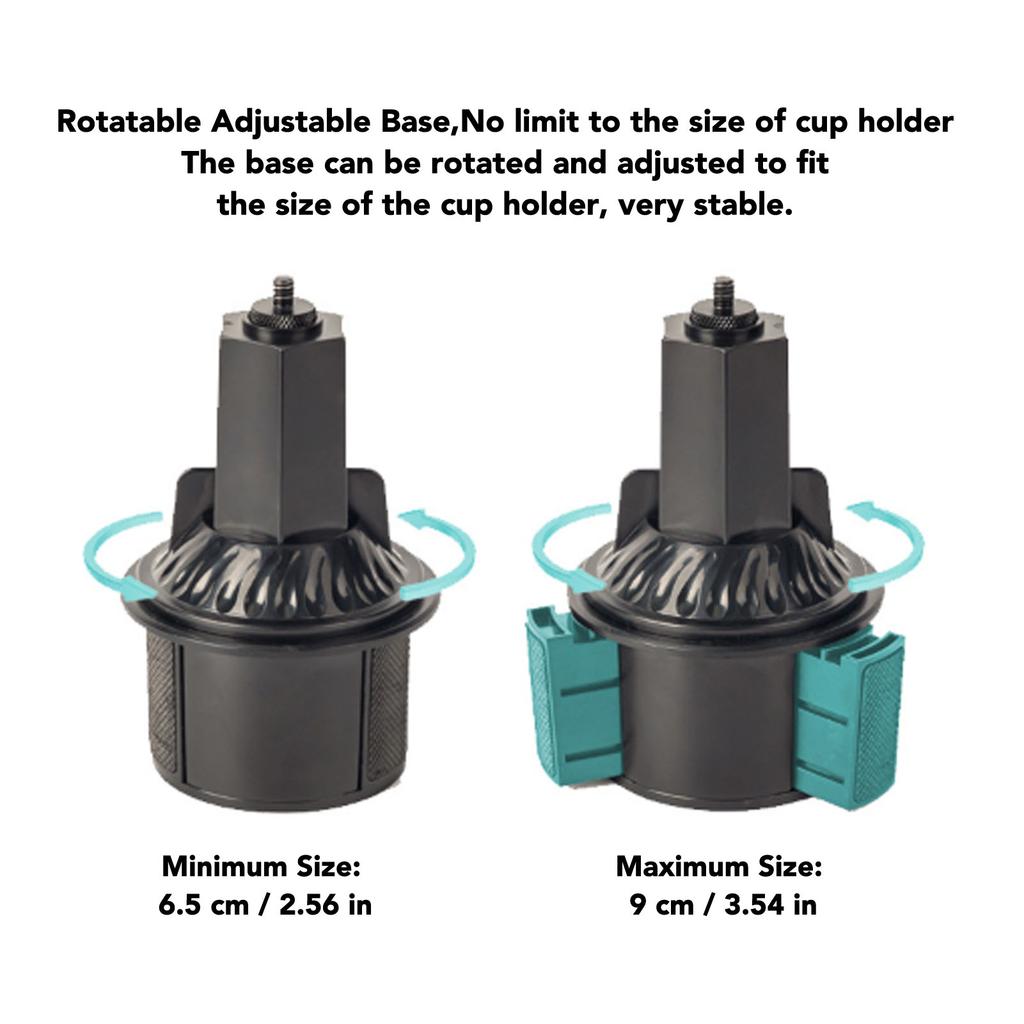 Cup Holder Eating Tray Table Easy Installation 360° Rotating Stable  Wooden Car Cup Holder Tray for Most Cup Holders