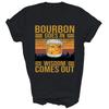 Bourbon Goes In Wisdom Comes Out Drinking Shirt Gift Unisex T-Shirt
