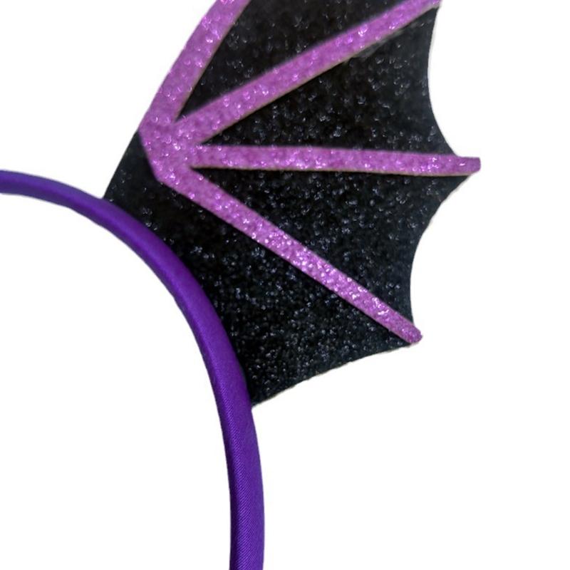 Gothics Sequins Bat Hairband for Adult Kids Cosplay Party Costume Day of the Death Bat Headpiece Halloween Accessories