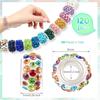 AEE4-120Pcs Large Hole Beads Rhinestone Beads For Pens Making 12Mm Crystal Charm For Pens Jewelry Making DIY Crafts Bracelet