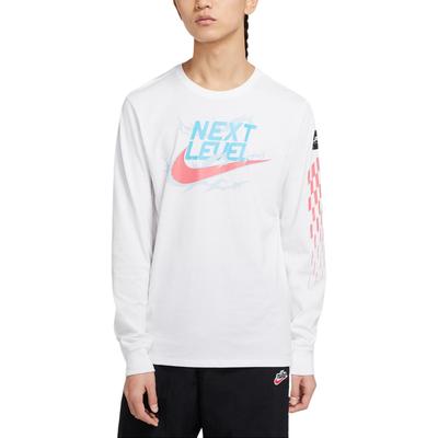 Lpl Buchstabendruck Rundhals Langarm T-Shirt Herren Oberteile Weiß DA5004-100