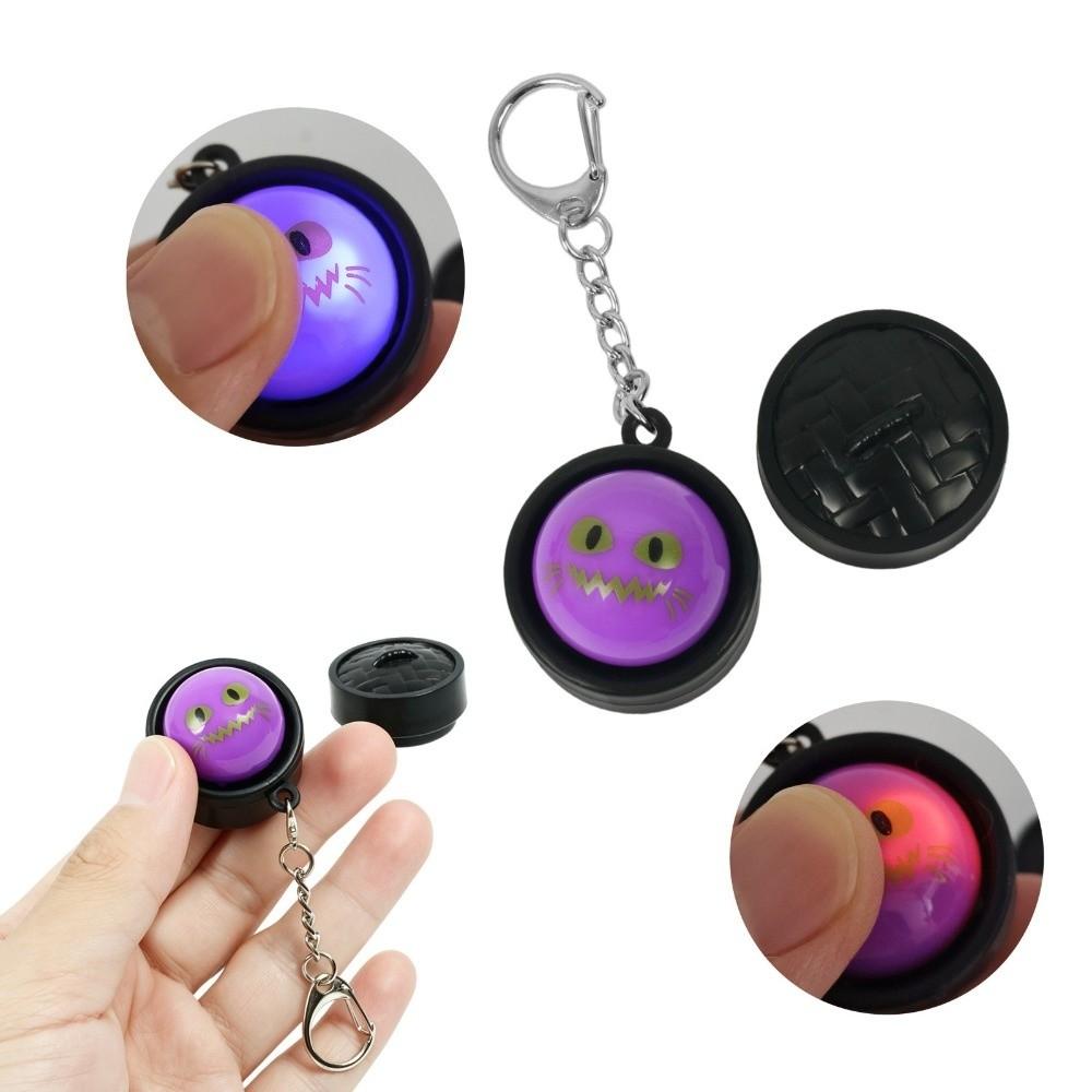 Click Sound Pumpkin Sound Light Click Keychain Halloween Face Stress Charm Halloween Party